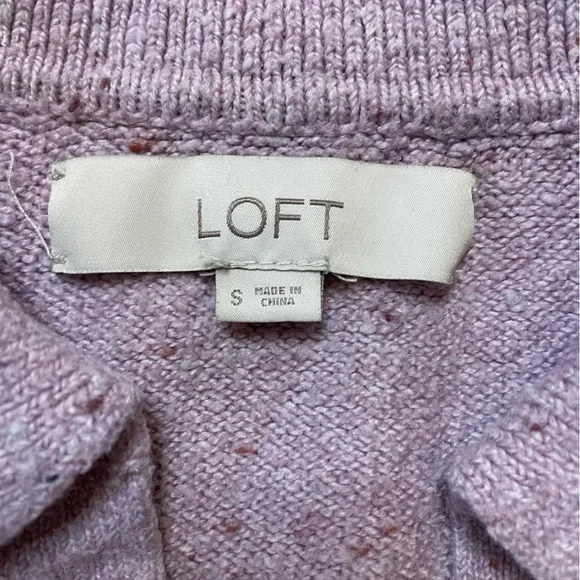 Loft size small lilac purple collard sweater - Picture 5 of 7